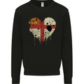 Love Flag Sark Football Mens Sweatshirt Jumper Black