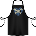 Love Flag Scotland Scottish Football Rugby Cotton Apron 100% Organic Black