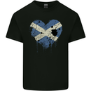 Love Flag Scotland Scottish Football Rugby Mens Cotton T-Shirt Tee Top Black