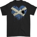 Love Flag Scotland Scottish Football Rugby Mens Gildan Cotton T-Shirt Black