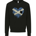 Love Flag Scotland Scottish Football Rugby Mens Sweatshirt Jumper Black