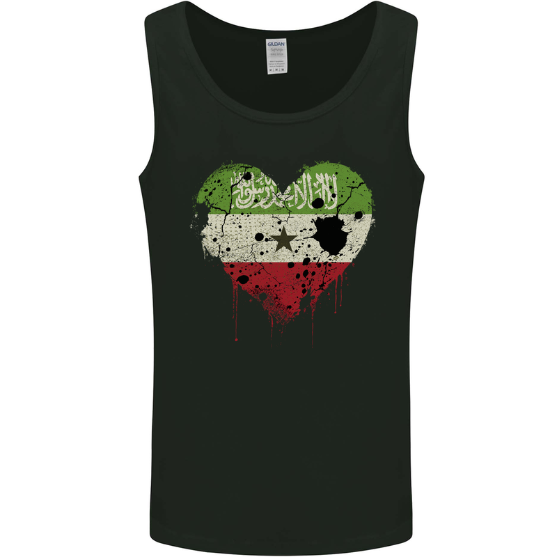 Love Flag Somaliland Football Mens Vest Tank Top Black
