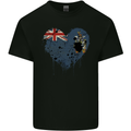 Love Flag South Georgia and Sandwich Islands Mens Cotton T-Shirt Tee Top Black