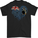 Love Flag South Georgia and Sandwich Islands Mens Gildan Cotton T-Shirt Black