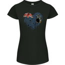 Love Flag South Georgia and Sandwich Islands Womens Petite Cut T-Shirt Black