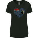 Love Flag South Georgia and Sandwich Islands Womens Wider Cut T-Shirt Black