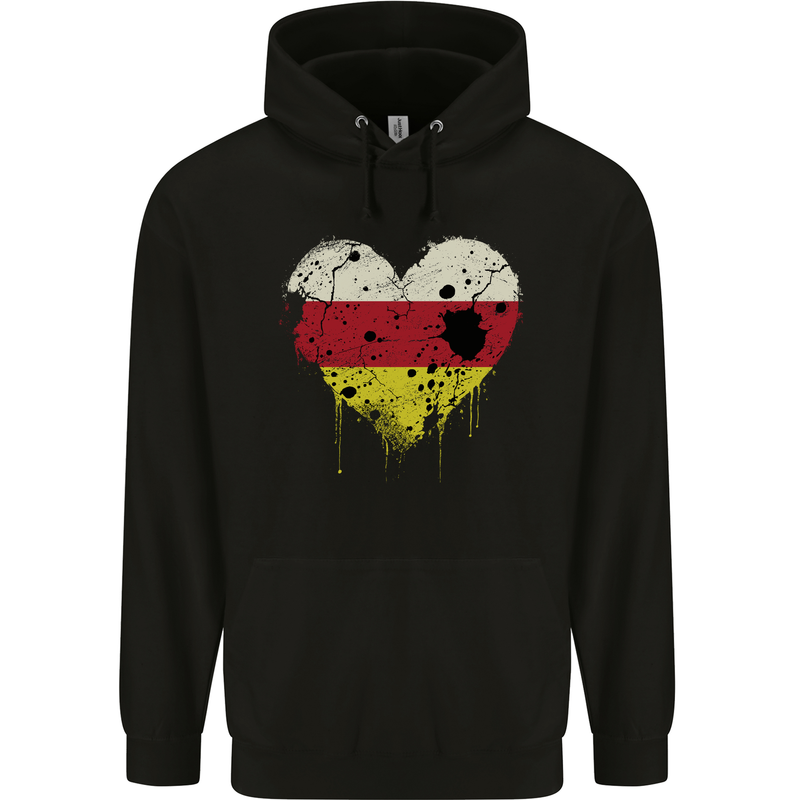 Love Flag South Ossetia Football Childrens Kids Hoodie Black