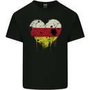 Love Flag South Ossetia Football Mens Cotton T-Shirt Tee Top Black