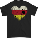 Love Flag South Ossetia Football Mens Gildan Cotton T-Shirt Black