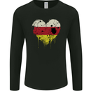 Love Flag South Ossetia Football Mens Long Sleeve T-Shirt Black