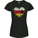 Love Flag South Ossetia Football Womens Petite Cut T-Shirt Black