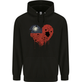 Love Flag Taiwan Football Childrens Kids Hoodie Black