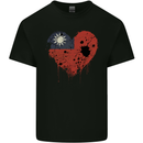 Love Flag Taiwan Football Kids T-Shirt Childrens Black