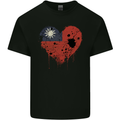 Love Flag Taiwan Football Mens Cotton T-Shirt Tee Top Black