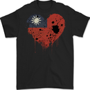 Love Flag Taiwan Football Mens Gildan Cotton T-Shirt Black