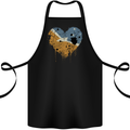 Love Flag Tierra del Fuego Province Argentina Cotton Apron 100% Organic Black