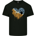 Love Flag Tierra del Fuego Province Argentina Mens Cotton T-Shirt Tee Top Black