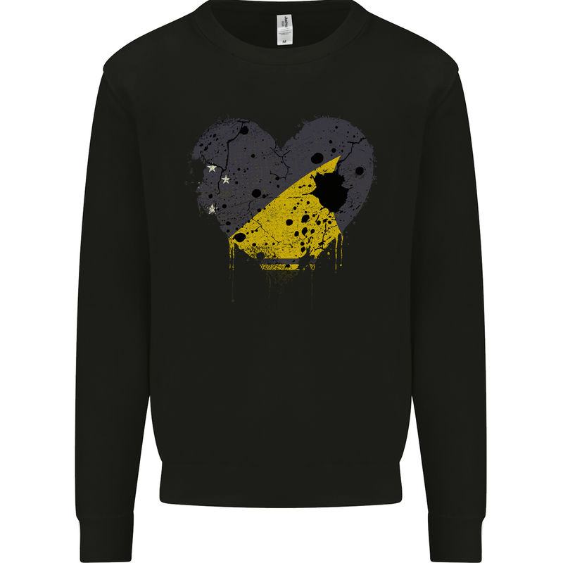 Love Flag Tokelau Football Mens Sweatshirt Jumper Black