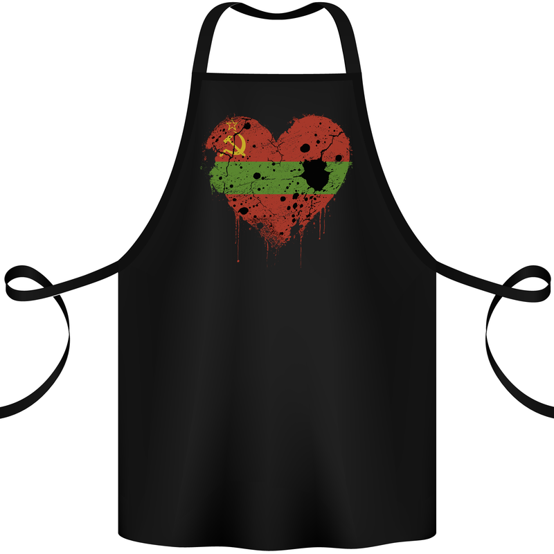 Love Flag Transnistria Football Cotton Apron 100% Organic Black