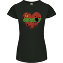 Love Flag Transnistria Football Womens Petite Cut T-Shirt Black