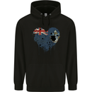 Love Flag Tristan da Cunha Football Childrens Kids Hoodie Black