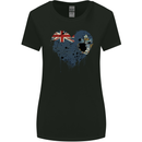 Love Flag Tristan da Cunha Football Womens Wider Cut T-Shirt Black