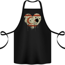Love Flag Turkish Republic of Northern Cyprus Cotton Apron 100% Organic Black