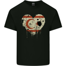 Love Flag Turkish Republic of Northern Cyprus Mens Cotton T-Shirt Tee Top Black