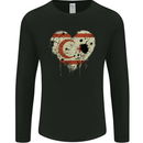 Love Flag Turkish Republic of Northern Cyprus Mens Long Sleeve T-Shirt Black
