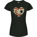 Love Flag Turkish Republic of Northern Cyprus Womens Petite Cut T-Shirt Black