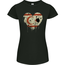 Love Flag Turkish Republic of Northern Cyprus Womens Petite Cut T-Shirt Black