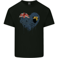 Love Flag Turks and Caicos Islands Football Mens Cotton T-Shirt Tee Top Black