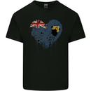 Love Flag Turks and Caicos Islands Football Mens Cotton T-Shirt Tee Top Black
