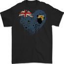 Love Flag Turks and Caicos Islands Football Mens Gildan Cotton T-Shirt Black