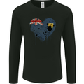 Love Flag Turks and Caicos Islands Football Mens Long Sleeve T-Shirt Black