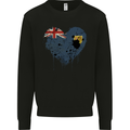 Love Flag Turks and Caicos Islands Football Mens Sweatshirt Jumper Black