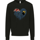 Love Flag Turks and Caicos Islands Football Mens Sweatshirt Jumper Black