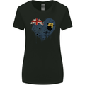 Love Flag Turks and Caicos Islands Football Womens Wider Cut T-Shirt Black