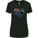 Love Flag Turks and Caicos Islands Football Womens Wider Cut T-Shirt Black