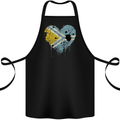 Love Flag Tuva Football Cotton Apron 100% Organic Black