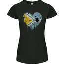 Love Flag Tuva Football Womens Petite Cut T-Shirt Black