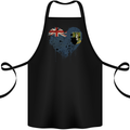 Love Flag Virgin Islands UK Football Cotton Apron 100% Organic Black