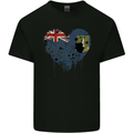 Love Flag Virgin Islands UK Football Mens Cotton T-Shirt Tee Top Black