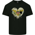 Love Flag Virgin Islands US Football Mens Cotton T-Shirt Tee Top Black