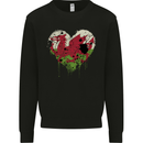 Love Flag Wales Welsh Football Rugby Mens Sweatshirt Jumper Black