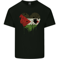 Love Flag Western Sahara Football Mens Cotton T-Shirt Tee Top Black