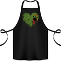 Love Flag Zambia Zambian Football Cotton Apron 100% Organic Black