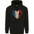 Love France Flag French Day Football Rugby Childrens Kids Hoodie Black