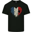 Love France Flag French Day Football Rugby Kids T-Shirt Childrens Black