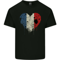 Love France Flag French Day Football Rugby Mens Cotton T-Shirt Tee Top Black